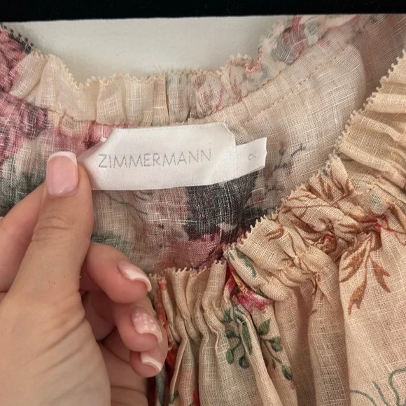 Zimmermann short Floral Ruffle Dress size small (Zimmermann 2) - Picture 5 of 8